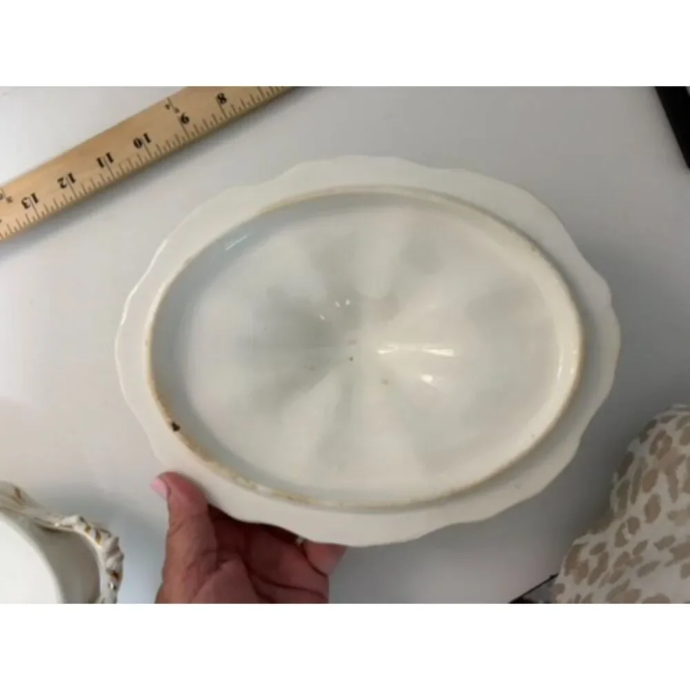 Vtg Homer Laughlin Virginia Rose Covered vegetable dish